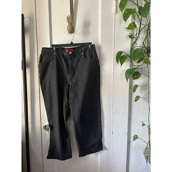 Gloria Vanderbilt Women’s size 14 dark gray cropped jeans - Picture 1 of 6